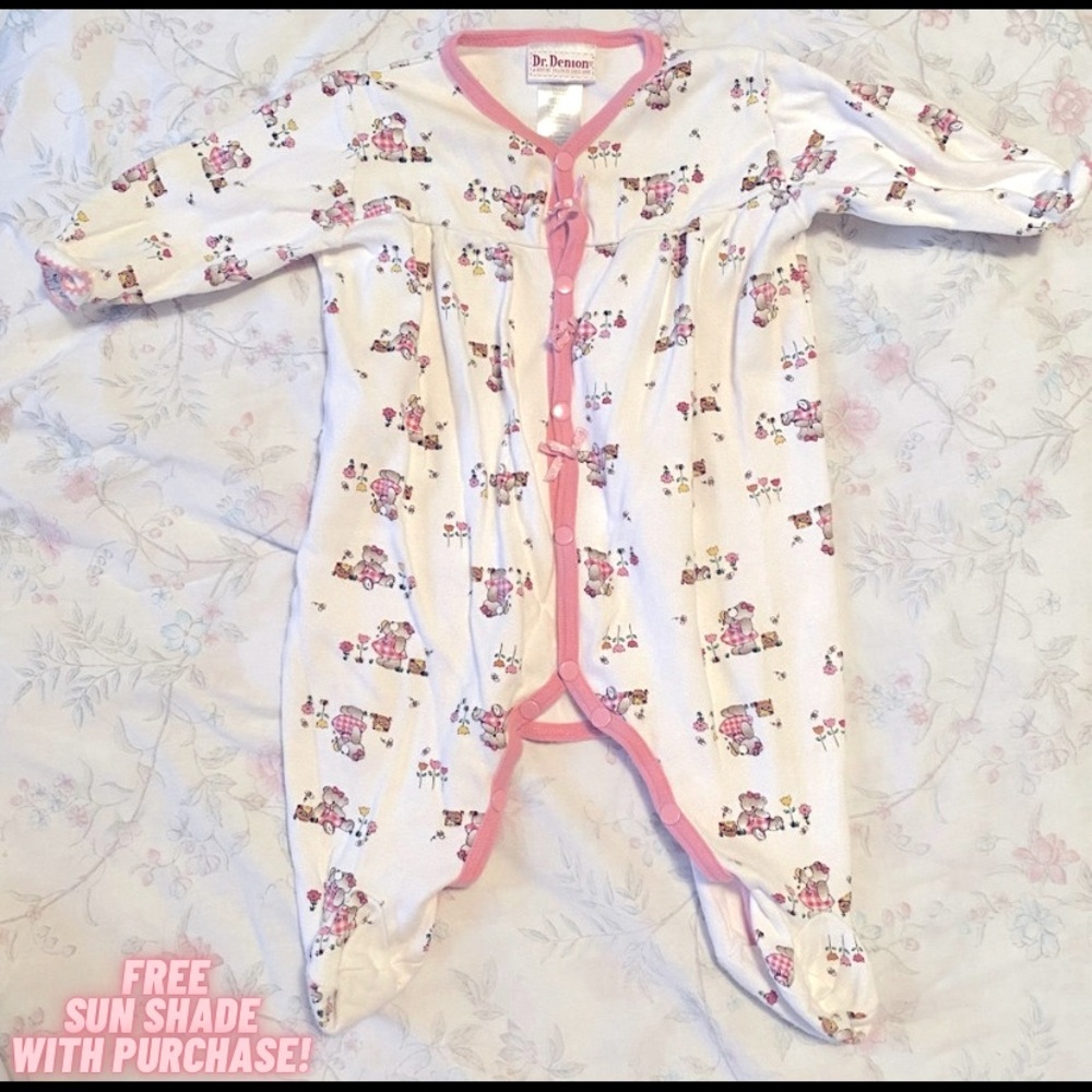 Vintage Dr. Denton Pajamas 6-9 Mths (19-21 lbs) + Free Car Sunshade w/Purchase!